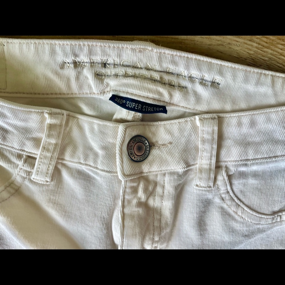 American Eagle Outfitters Women's White Super Stretch Pants